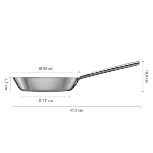 FISKARS Tigaie din otel inoxidabil, antiaderenta, Fiskars Norden, Ø 24 cm - 1067631 - Img 2