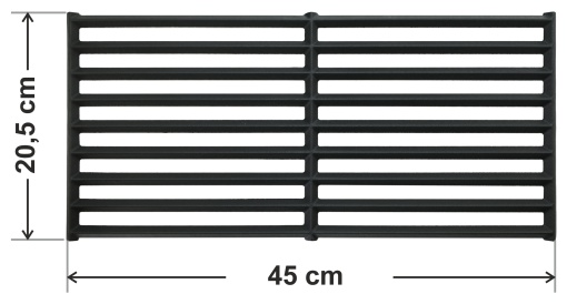 Gratar din fonta Cattara ETAGE, 450x205mm, 1.45kg - TT14076 - Img 3