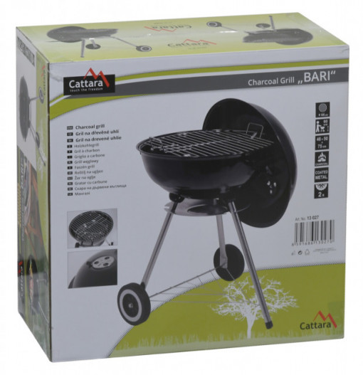 Gratar pe carbuni Cattara Bari, mobil, 46cm, capac - TT13027 - Img 7