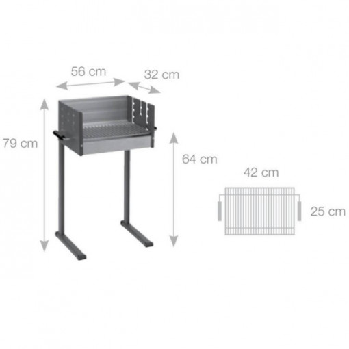 Gratar pe carbuni Dancook 7000 - 101422 dimensiuni
