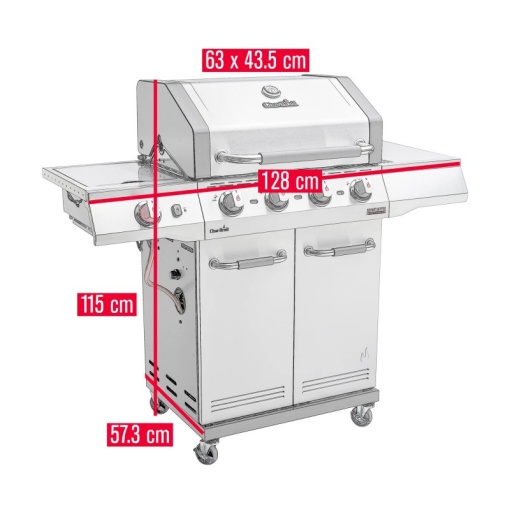 Gratar pe gaz din inox Char-Broil Advantage PRO S4 cu 4 arzatoare si sear burner, grile din fonta, TRU-Infrared - 140977 - Img 5