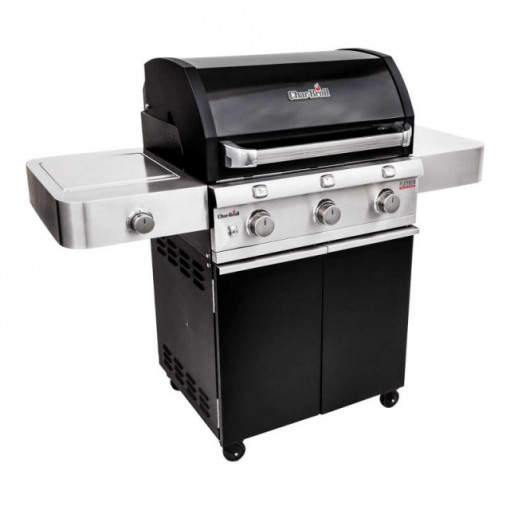 Gratar pe gaz din otel inoxidabil non-magnetic Char-Broil Platinum 3400B, 3 arzatoare din inox, TRU-Infrared - 140865 panoramic