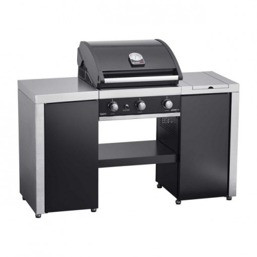 Gratar pe gaz Grand Hall Premium GT3 + Stand insula cu arzator lateral  - K03000196A-B17102650A profil