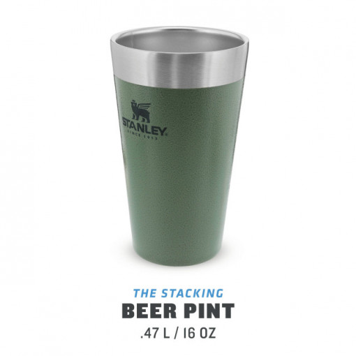 Halba Stanley The Stacking Beer Pint Hammertone Green 0.47L - 10-02282-057
