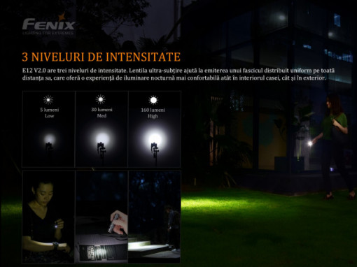 Lanternă EDC160 Lumen 68 Metri Fenix E12 V2.0 - ADV-430-001 - Img 4