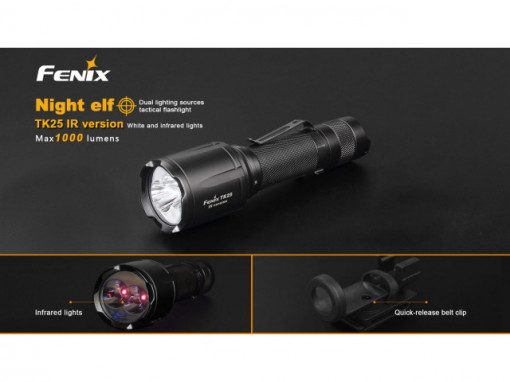 Lanterna Fenix TK25 Versiune Infra-Rosu 1000 Lumeni 225 metri prez