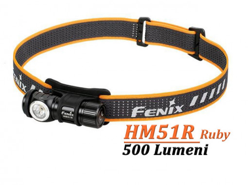 Lanterna frontala Fenix HM51R Ruby 500lumeni 85 metri