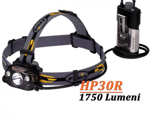 Lanterna frontala Fenix HP30R Reincarcabila 1750 lumeni 202 metri negru