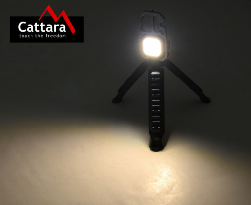 Lanterna multifunctionala LED 600lm Cob cu tripod pliabil Cattara TT13153 - Img 7