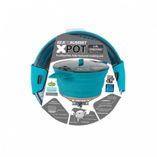 Oala pliabila camping X-Pot Sea To Summit 2.8L - Gri 4