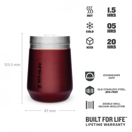 Pahar Termoizolant Stanley GO The Everyday Tumbler Wine 0.29 Litri - 10-10292-003 3
