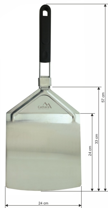 Paleta pentru pizza din inox SS430, Cattara, pliabila, 24x36cm, grosime 1mm - TT14089 - Img 5