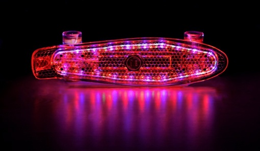 Penny board Mad Cruiser Full LED ABEC 7-rosu - Img 4