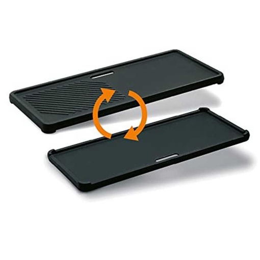 Plita din fonta cu 2 fete neteda si grill 43 x 20,5 cm pentru gratar Monroe Pro 3 Enders - 7882 - Img 2