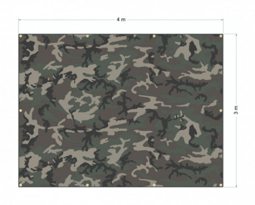 Prelata Tarpaulin 3x4m WATERPROOF Cattara - TT13889 - Img 3