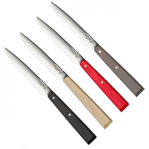 Set Opinel pentru Friptura, 4 cutite lama 10.7cm - 001534