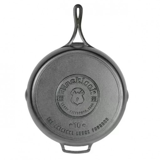 Tigaie adanca rotunda din fonta cu maner Lodge Blacklock triplu asezonata  37 cm L-BL10SK 3