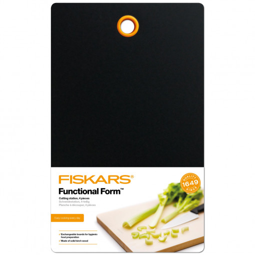 Tocator din lemn de mesteacan Fiskars Functional Form, 4 piese