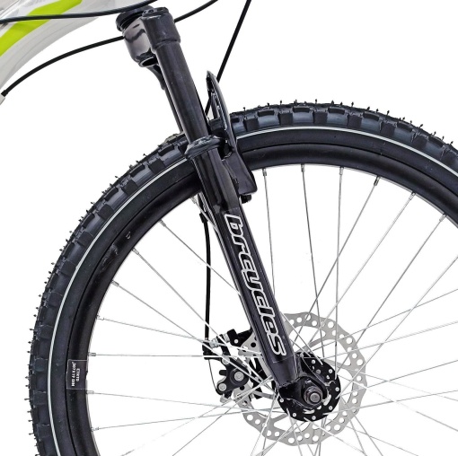 Bicicleta BR STORM 26", 21 viteze, frane pe disc, cadru otel 15", manete secventiale, alb/verde - Img 12