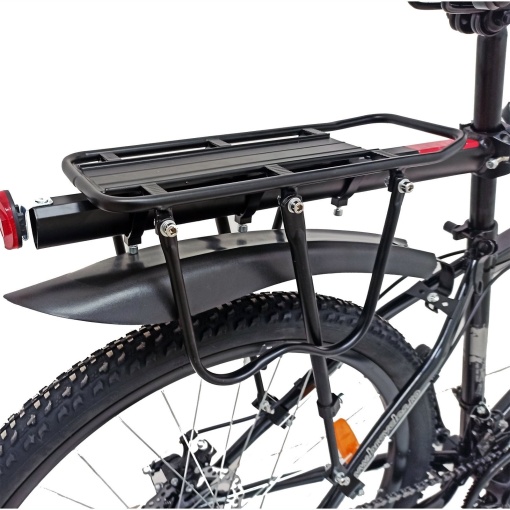 Bicicleta BR TARGET Carrier 29", 21 viteze, frane pe disc, cadru otel 17", manete secventiale, negru/argintiu - Img 4