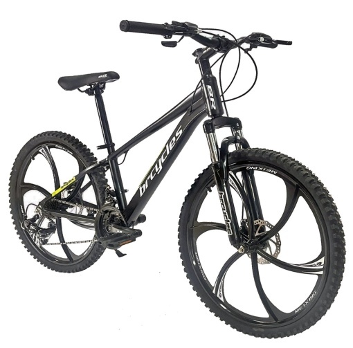 Bicicleta BR Tornado ProMG 24", jante MAGNEZIU, 21 viteze, frane pe disc, cadru din aluminiu 13", manete secventiale, negru - Img 2