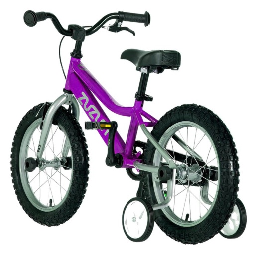 Bicicleta copii 16" ZUZUM Bella, mov/argintiu, varsta 4-6 ani - Img 2