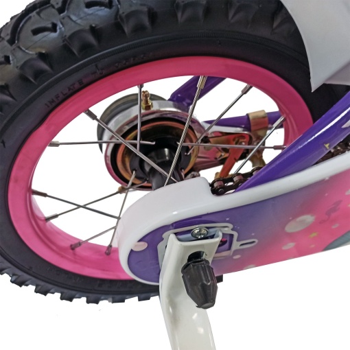 Bicicletă copii BR Linda Kids 12", cadru oțel, mov, varsta 2 - 4 ani - Img 7