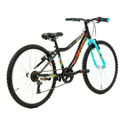 Bicicleta Copii DHS Plasma - 24 Inch, Negru-Roz - Img 2