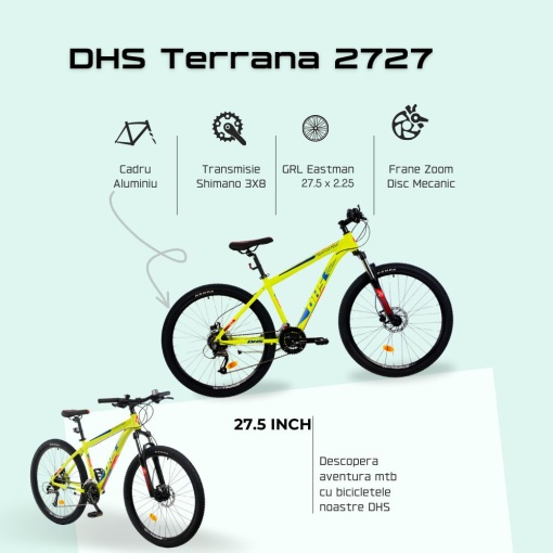 Bicicleta Mtb Terrana 2727 - 27.5 Inch, S, Verde - Img 3