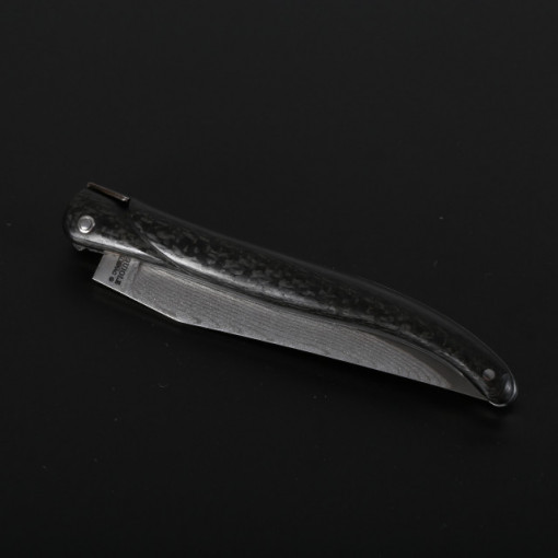 Briceag Laguiole en Aubrac, Maner Fibra Carbon, Lama Damasc Japonez lama 12cm - LGL0512CE4/FQB1 - Img 5