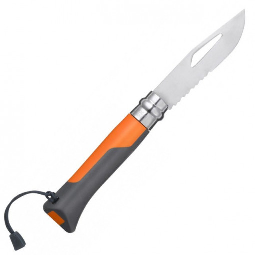 Briceag Opinel N°08 Inox Outdoor Portocaliu, lama 8.5cm - 001577 - Img 2
