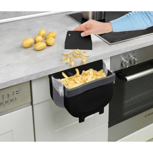 Cos de gunoi pentru usa Fago 5 litri Wenko Black Outdoor Kitchen - 55028100 - Img 9