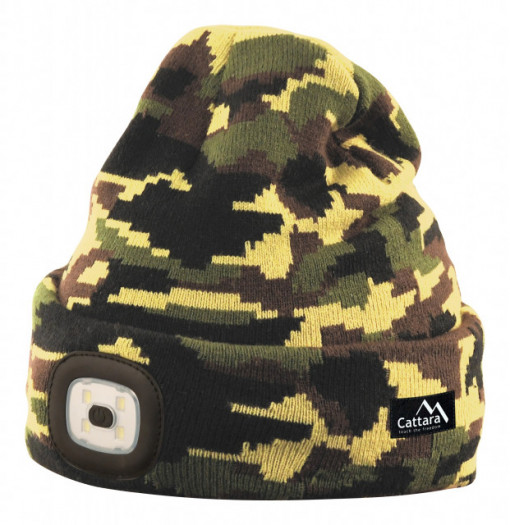 Fes camuflaj cu lanterna cu LED si incarcare usb Cattara TT14020 - Img 3