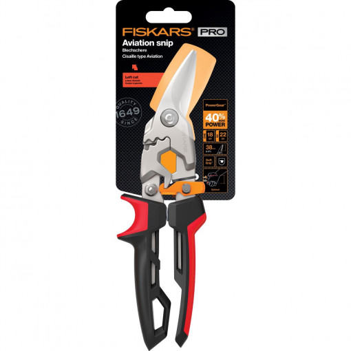 FISKARS Foarfeca pentru tabla Fiskars PowerGear, taietura pe stanga - 1027209 - Img 6