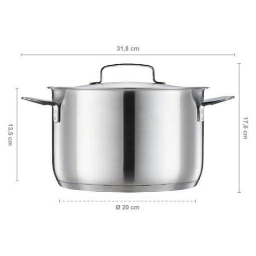 FISKARS Oala cu capac, din otel inoxidabil, fara acoperire antiaderenta, Fiskars All Steel, 5 l - 1064752 - Img 2