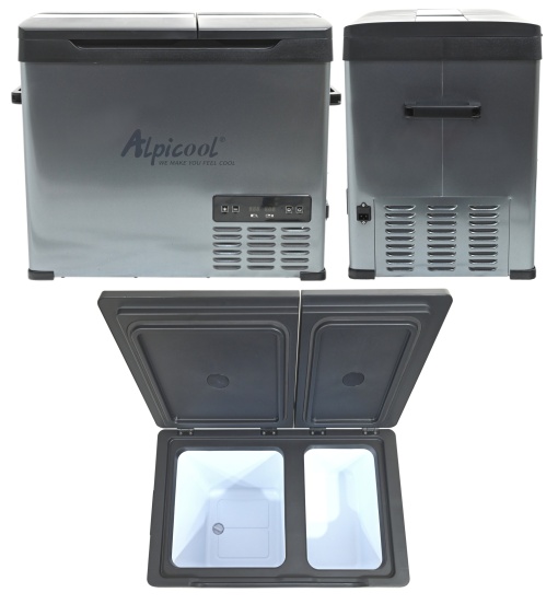 Frigider auto cu compresor Alpicool Dual 40l, 230/24/12V -20°C control prin aplicatie, doua compartimente - Img 2