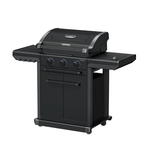 Gratar pe gaz Campingaz 3 Series Onyx S, fonta, arzatoare blue flame, arzator lateral - 2204785 - Img 4