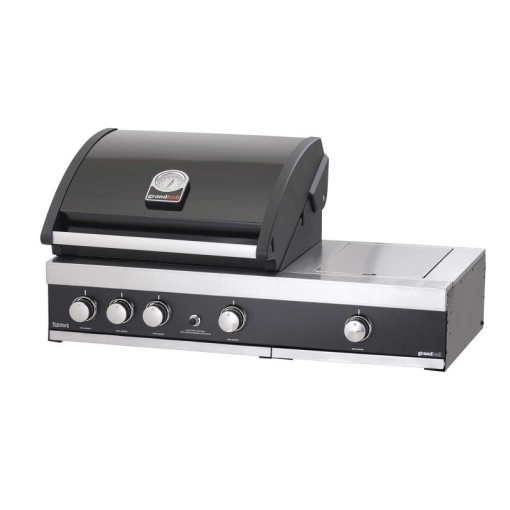 Gratar pe gaz cu 3 arzatoare din inox Grandhall Premium GT3 si arzator lateral sear burner - K03000281A, incastrabil - Img 2