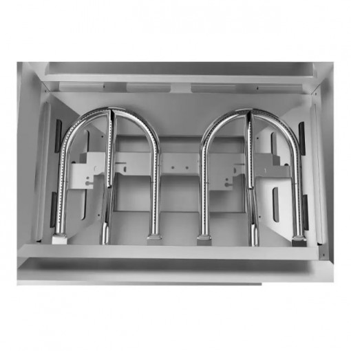Gratar pe gaz tip plancha cu 2 arzatoare si capac Cozze 600 5 kW - 90514 3