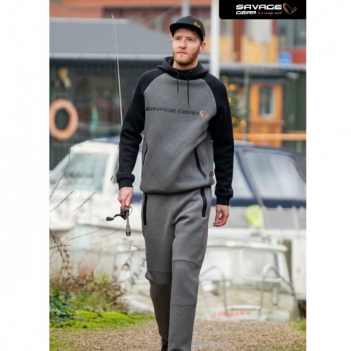 Hanorac Savage Gear Tec Foam Dark Grey Melange - Img 4