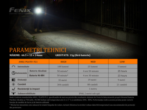 Cumpara Lanterna Fenix E01 V2.0 - 100 Lumeni - 35 Metri - Negru - ADV-427-001 6