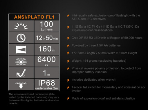 Lanterna Fenix SE10 - Lanterna ATEX - 100 lumeni 160 metri 7