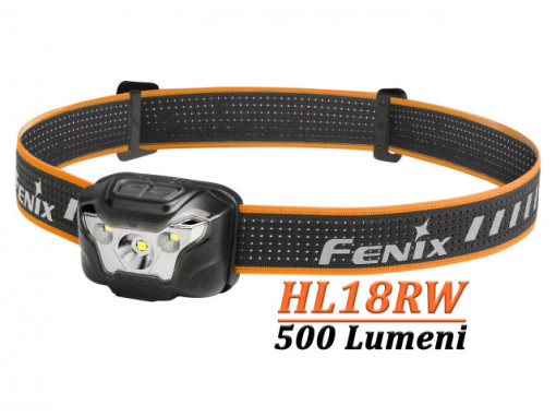 Lanterna frontala Fenix HL18RW Reincarcabila 500 lumeni 85 metri