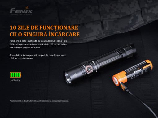 Lanternă Tactică Fenix PD35 V3.0 - 1700 Lumeni - 357 Metri - ADV-452-001 7