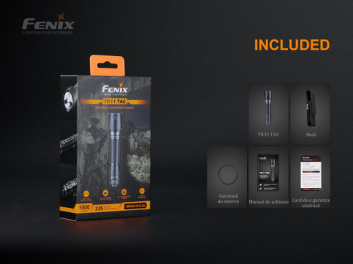 Lanterna Tactica Fenix TK11 TAC -1600 Lumeni - 335 Metri - ADV-431-001 6
