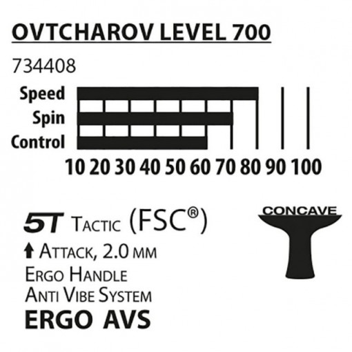 Paleta tenis de masa Donic-Schildkröt - Ovtcharov 700 FSC - 734408 - Img 6