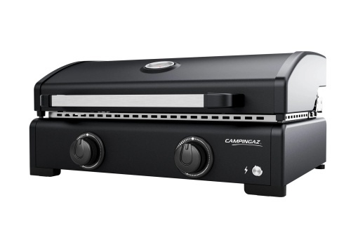 Plancha pe gaz Campingaz Onyx 2, 2 arzatoare, 6 kW, fonta emailata, aprindere electronica - 2218080 - Img 2