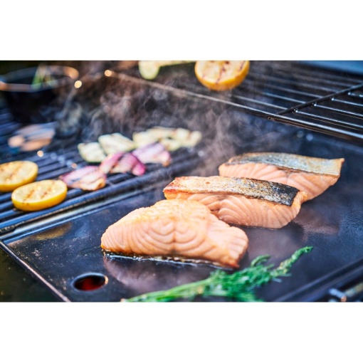 Plita reversibila cu 2 fete neteda si grill din fonta pentru gratar Essential Char-Broil 140133 - Img 4