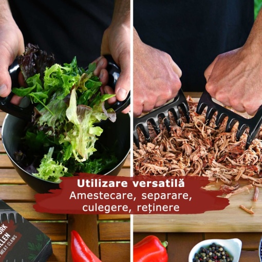 Set 2 gheare 11,5x11 cm pentru carne si preparate pulled pork Grillart - GA-1025 - Img 5