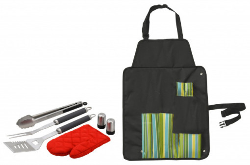 Set 7 ustensile pentru gratar+sort Cattara TT13107 - Img 2